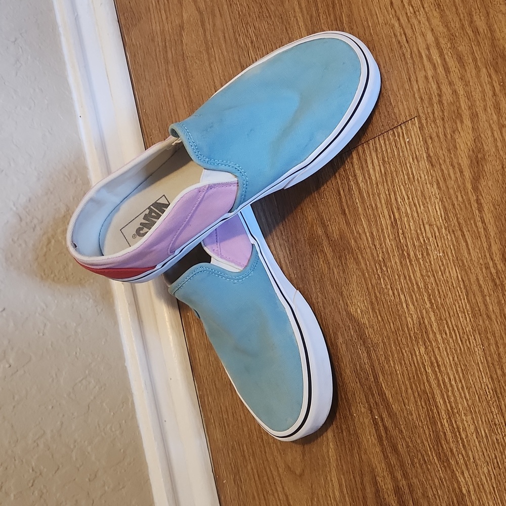 Vans color block slip on